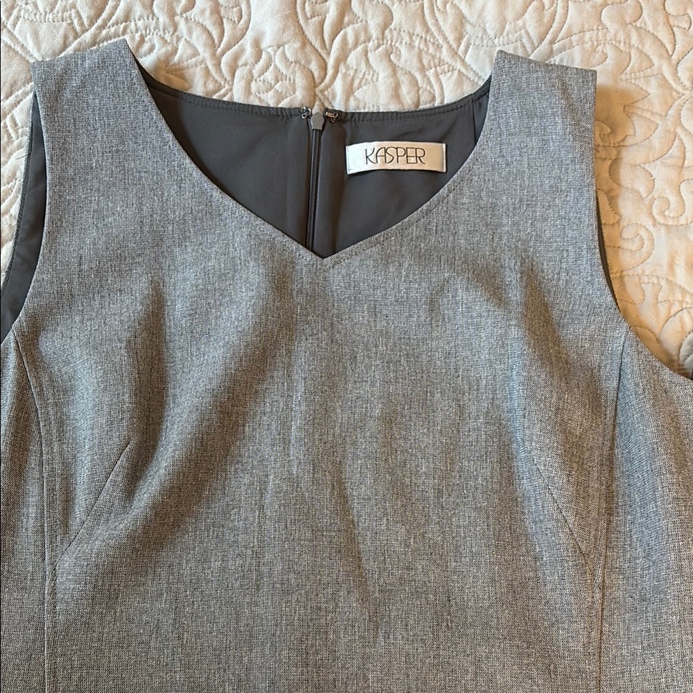Kasper Gray Sleeveless Dress